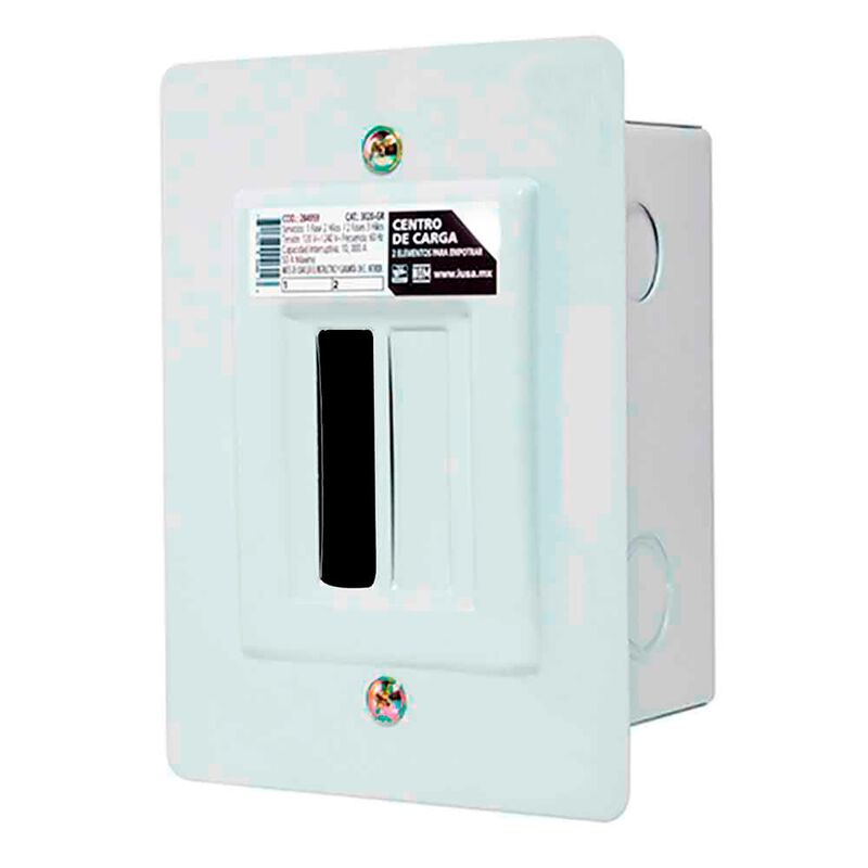 Centro de carga 4 polos empotrable gris claro image number null