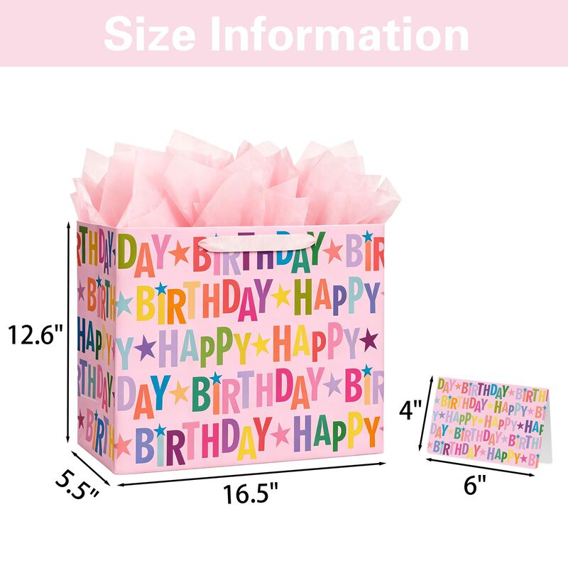 Bolsa De Regalo Yusenguan 42 cm Rosa - Set De C... image number null