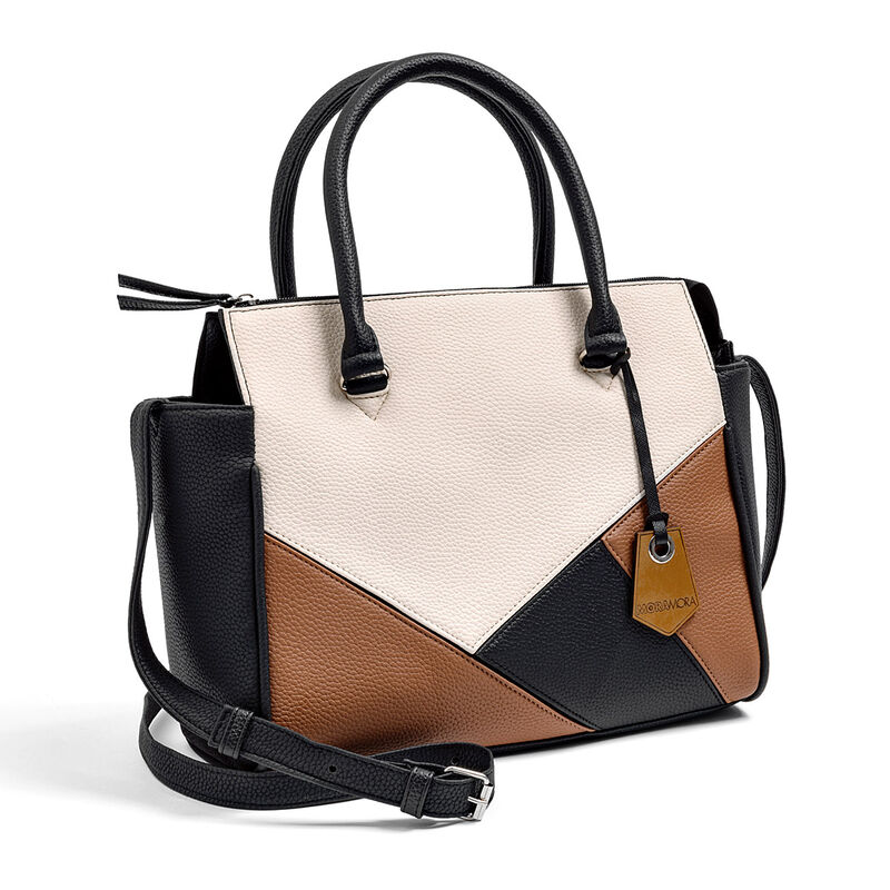 Moramora Bolsa para mujer blanco camel negro image number null