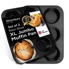Molde Para Muffins Wrenbury De 6 Cavidades, Juego De 2, Antiadherente Xl