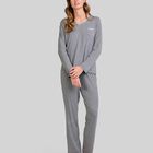 Pijama de Modal con Raso Gris