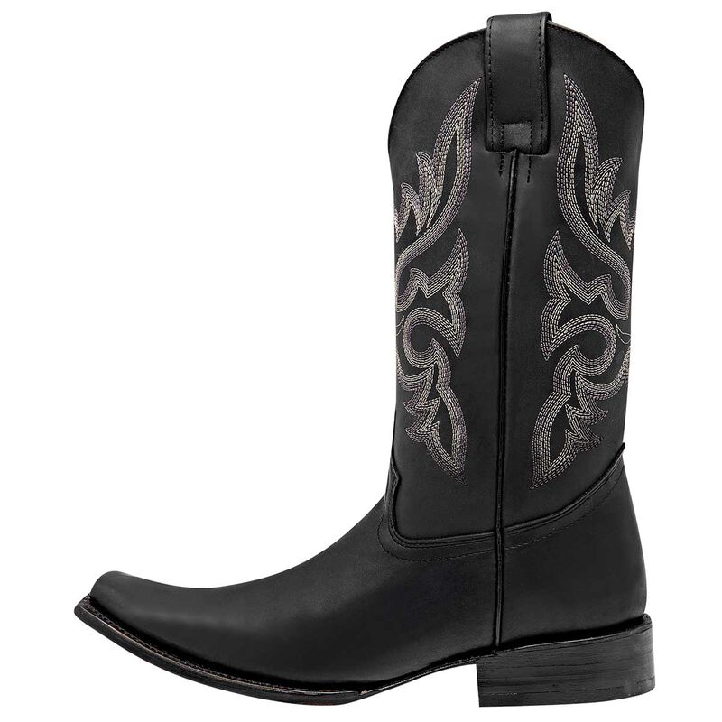 Andre V Bota para hombre negro, suela de cuero image number null