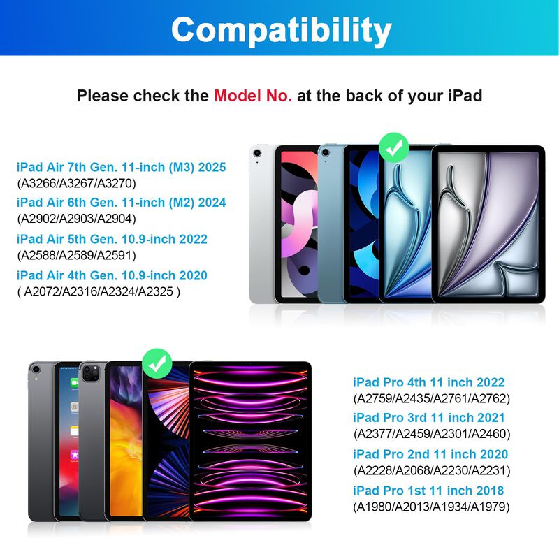 Funda Con Teclado Nyee Para Ipad Air De 11 Pulg... image number null