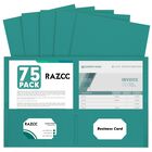 Carpeta De Archivo Razcc 75 Unidades Tama&ntilde;o Carta Color Turquesa