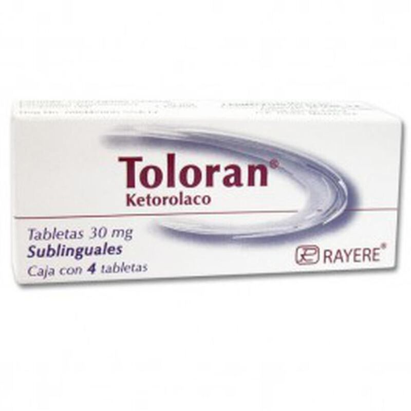 Toloran Sublingual 30mg Caja 4 Tabletas image number null