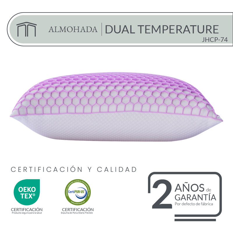 Almohada Memory Foam Ergon&oacute;mica Japandi Dual Te... image number null
