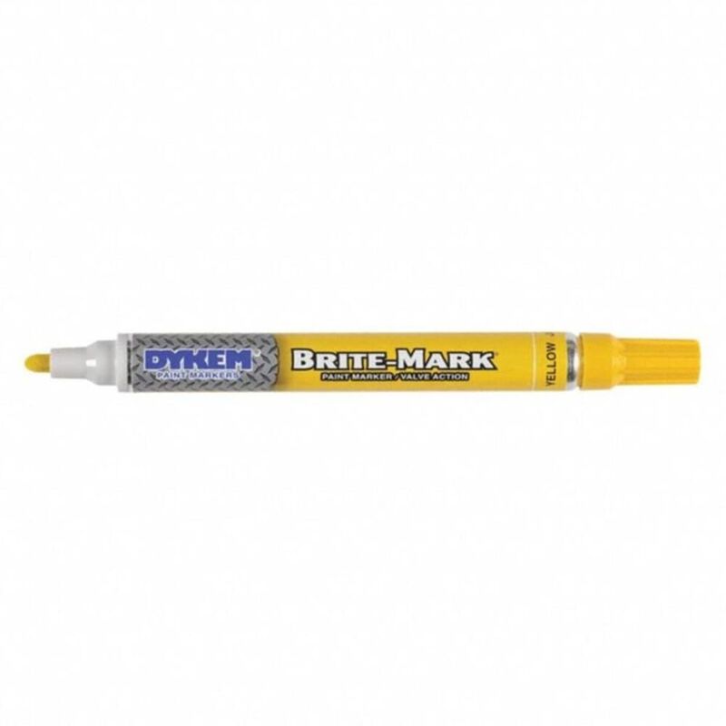 Marcador Dykem Brite-mark L&iacute;nea Regular Amarill... image number null