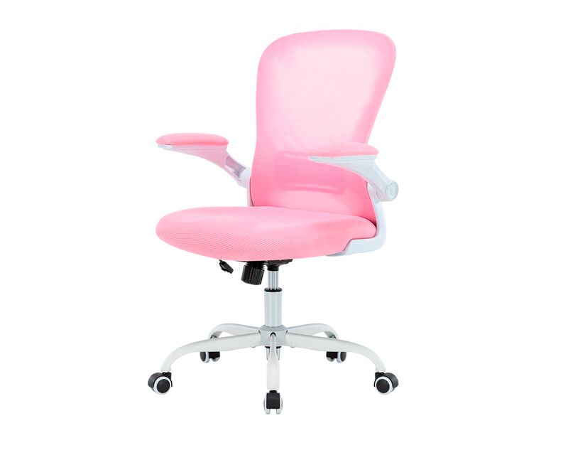 Silla de Oficina Rosa Ajustable con Reposabrazo... image number null