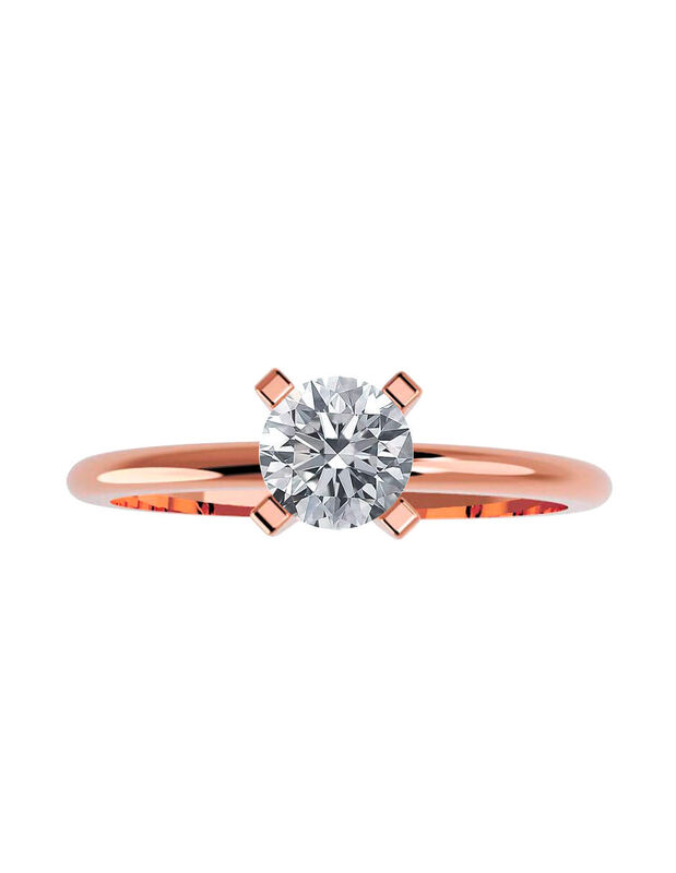 Anillo de Compromiso en Oro Rosa 14K con Circon... image number null