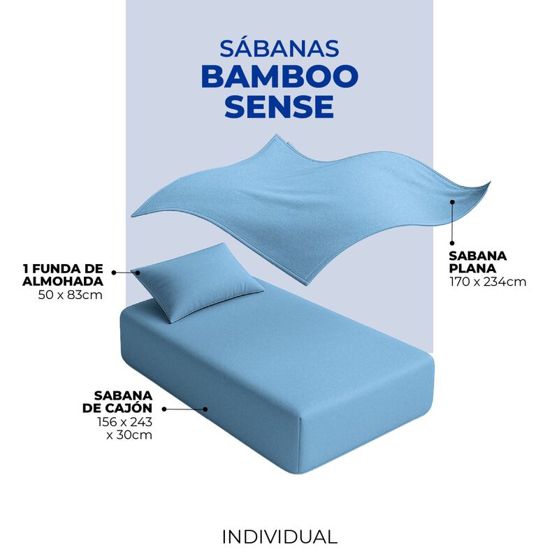 Juego De S&aacute;banas Individual Spring Air Bamboo S... image number null