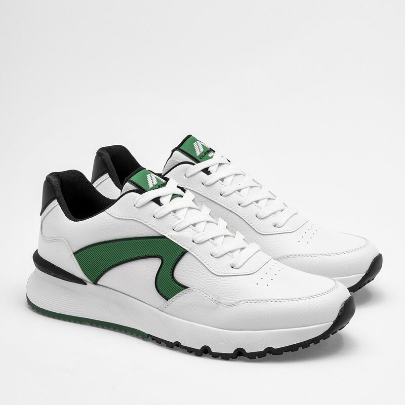 Clasben Tenis urbano para hombre blanco verde n... image number null