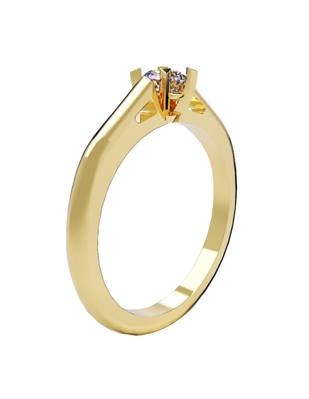 Anillo de Compromiso de 14K con Diamante de Lab... image number null