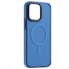 Funda TEKKU Matte Color para iPhone 15 PRO MAX Trans Azul compatible con MagSafe