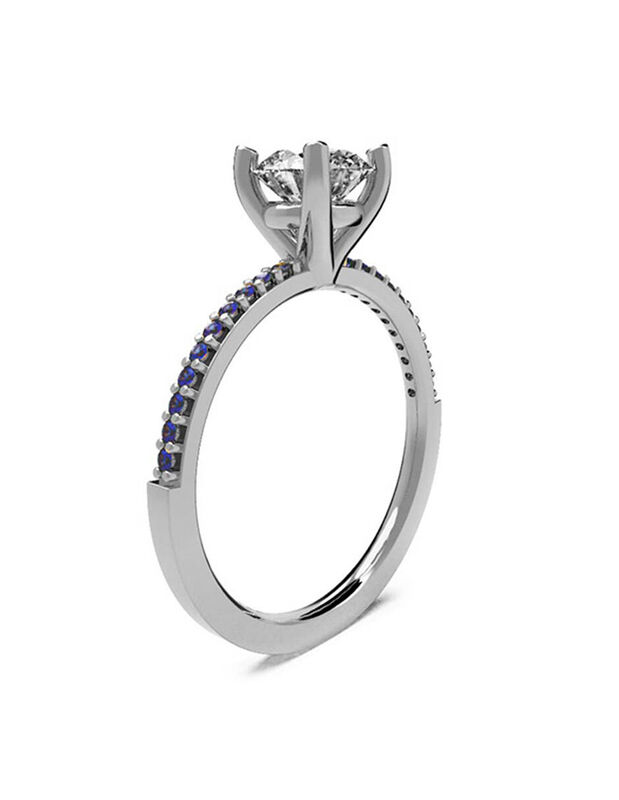 Anillo de Compromiso de 14K con Circonia Talla ... image number null