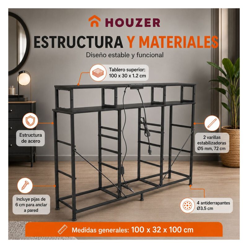 Comoda Cajonera 12 Cajones Tela Enchufes Usb Lu... image number null