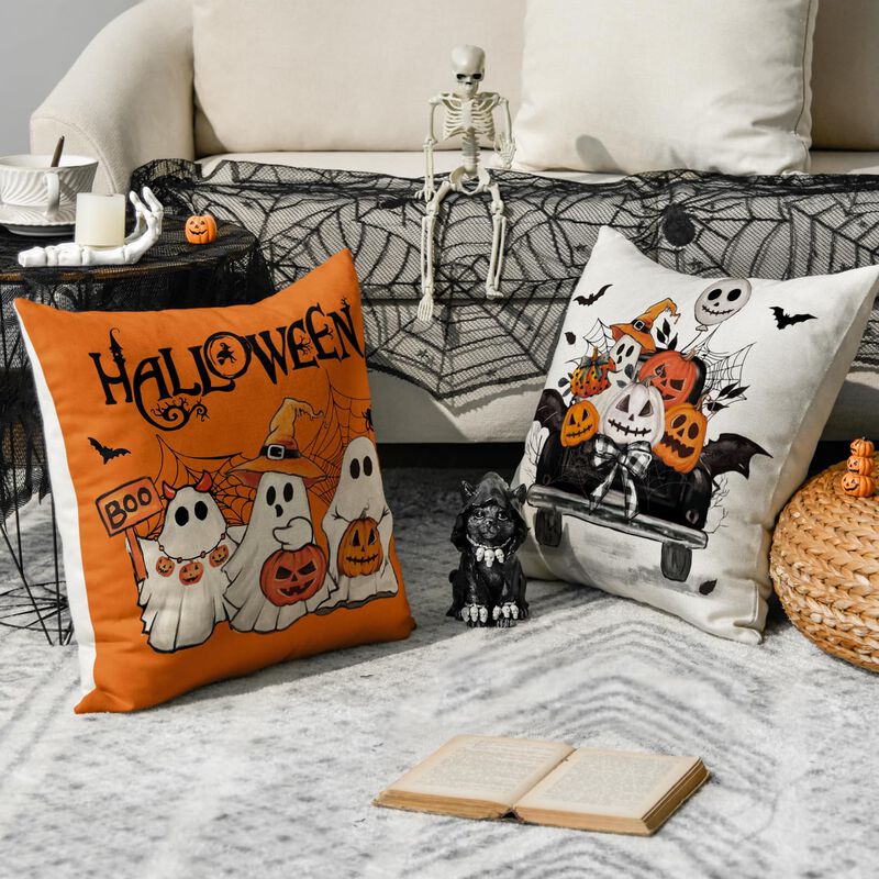 Fundas De Coj&iacute;n Avoin Colorlife Halloween Ghost... image number null