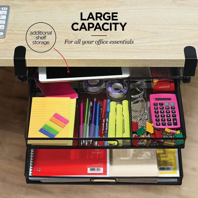 Caddy Homeify 47 cm, 2 Cajones, Malla Met&aacute;lica,... image number null