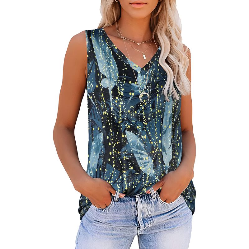 Top sin Mangas Rosemia Cuello V Estilo T&uacute;nica C... image number null