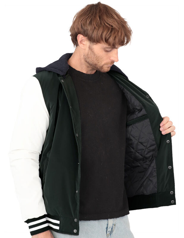 Chamarra Casual Deportiva Capucha Caballero Ver... image number null