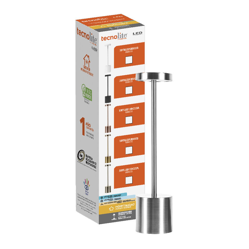 L&aacute;mpara de Mesa LED 3 W Port&aacute;til, Recargable, L... image number null