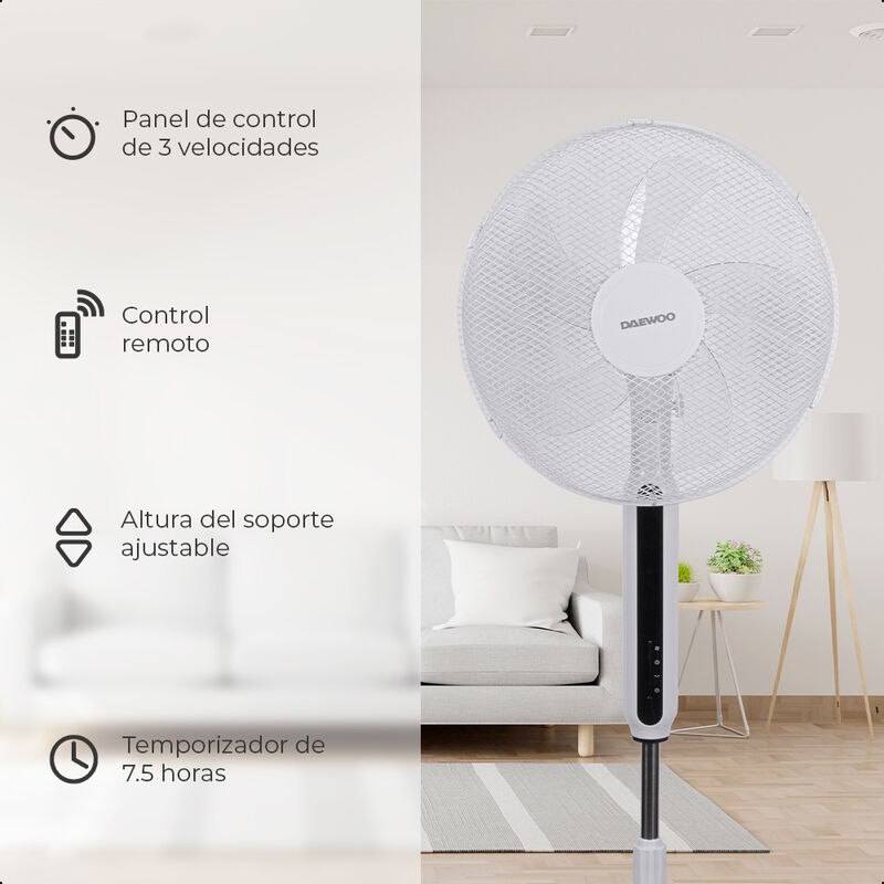 Ventilador DAEWOO 16 pulgadas control remoto y ... image number null