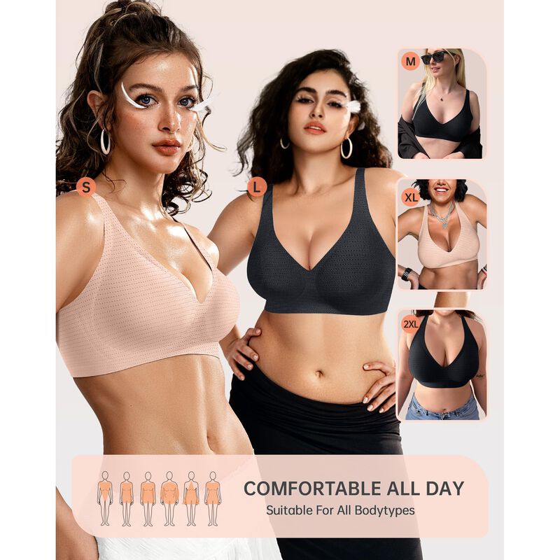 Bra Oeak Deep V Inal&aacute;mbrico, C&oacute;modo para Flexio... image number null