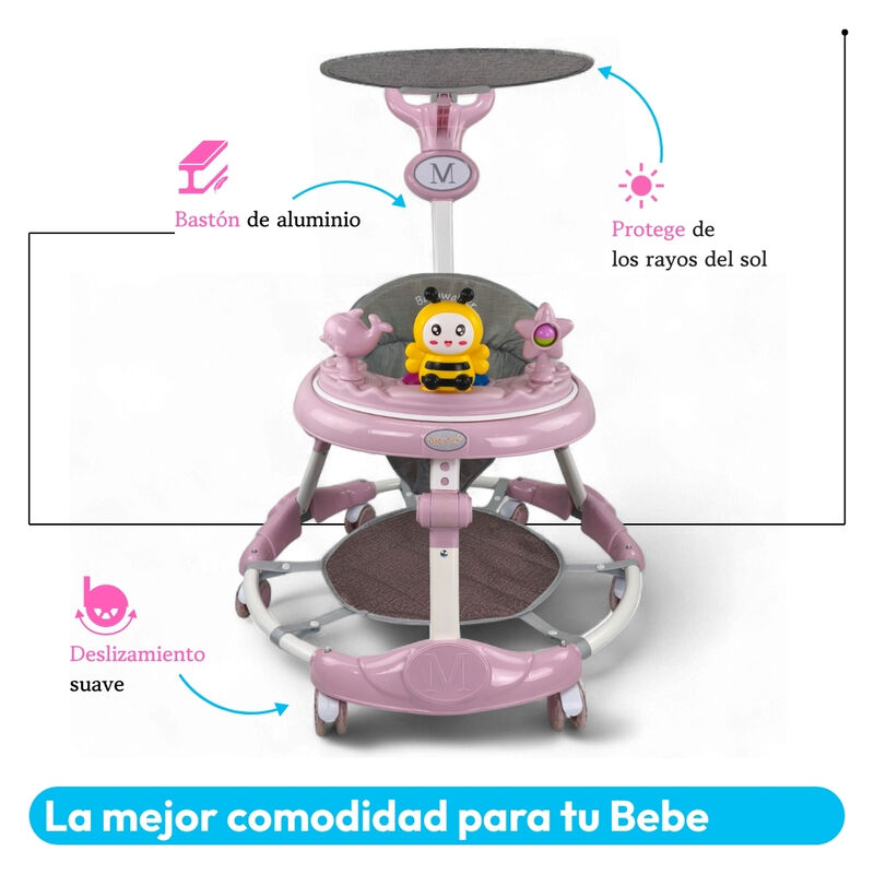 Andadera C/ Tapete Saltar&iacute;n Abeja Musical Mod. ... image number null