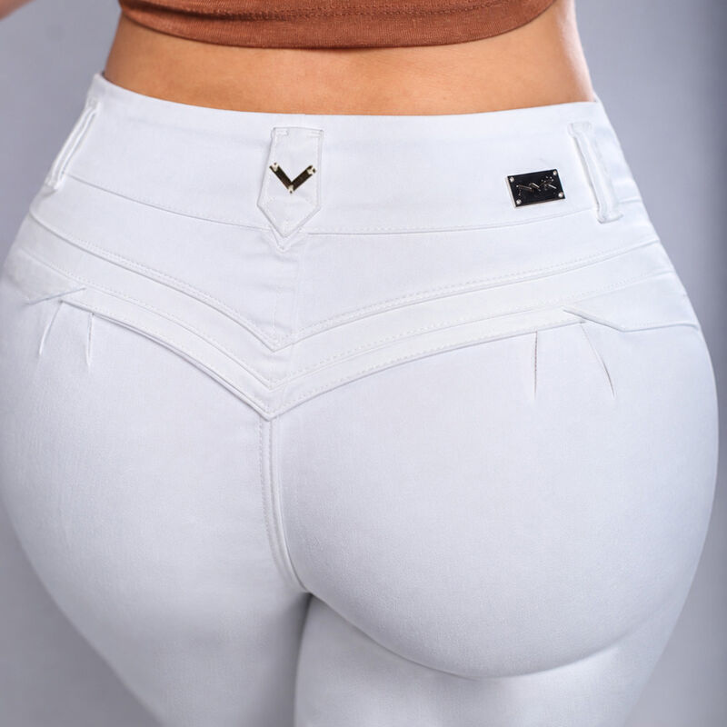 Jeans Stretch Nyk Blanco Super Skinny Tiro Alto... image number null
