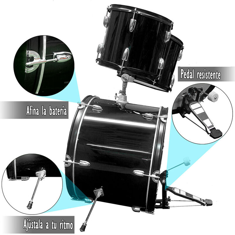 Bateria Musical Acústica Junior 5 Piezas  Altur... image number null