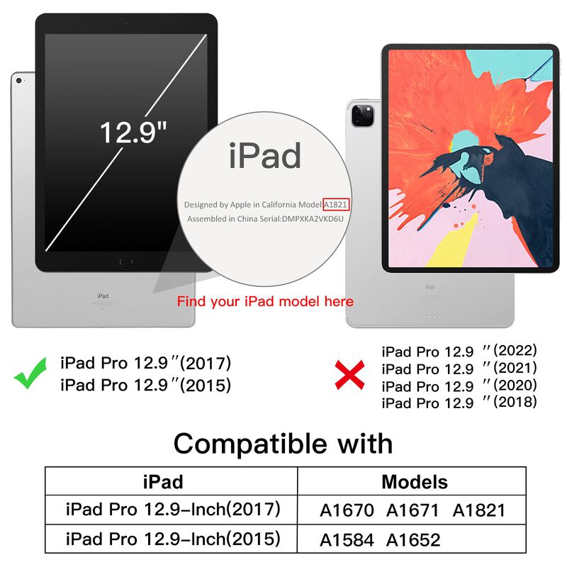 Funda Jetech Para Ipad Pro 12,9" (1.&ordf; Y 2.&ordf; Gen... image number null