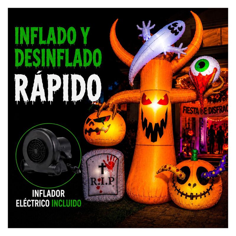 Inflable Halloween Arbol Calabazas Fantasma Ojo... image number null