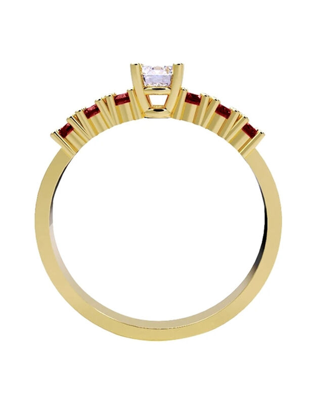 Anillo de Compromiso de 14K con Diamante de Lab... image number null