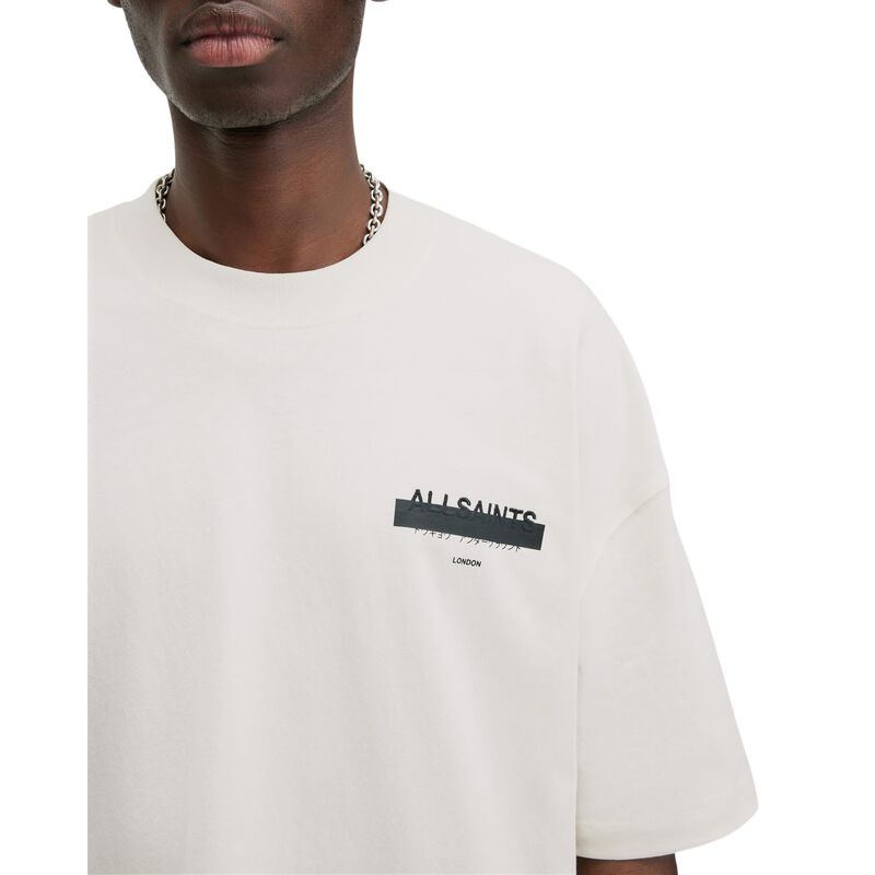 Camiseta AllSaints Redact Cuello Redondo Blanco... image number null