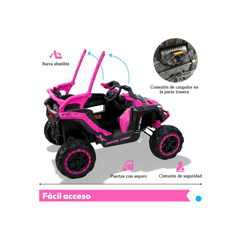 Carro El&eacute;ctrico Con Luces Led Bluetooth 3 Veloc... image number null