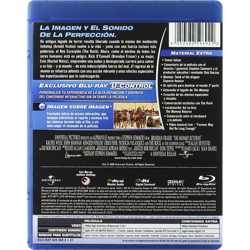La Momia Regresa (el Regreso De La Momia) (blu-... image number null