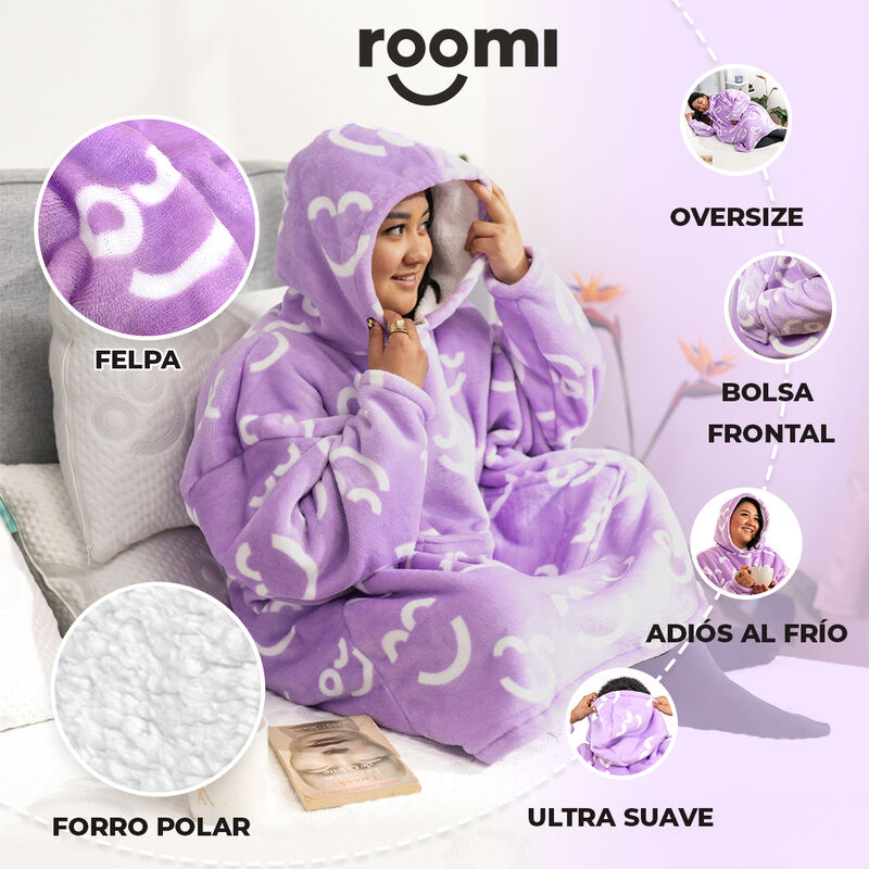 Pijama Adulto Unitalla Sudadera Cobija Roomi Co... image number null