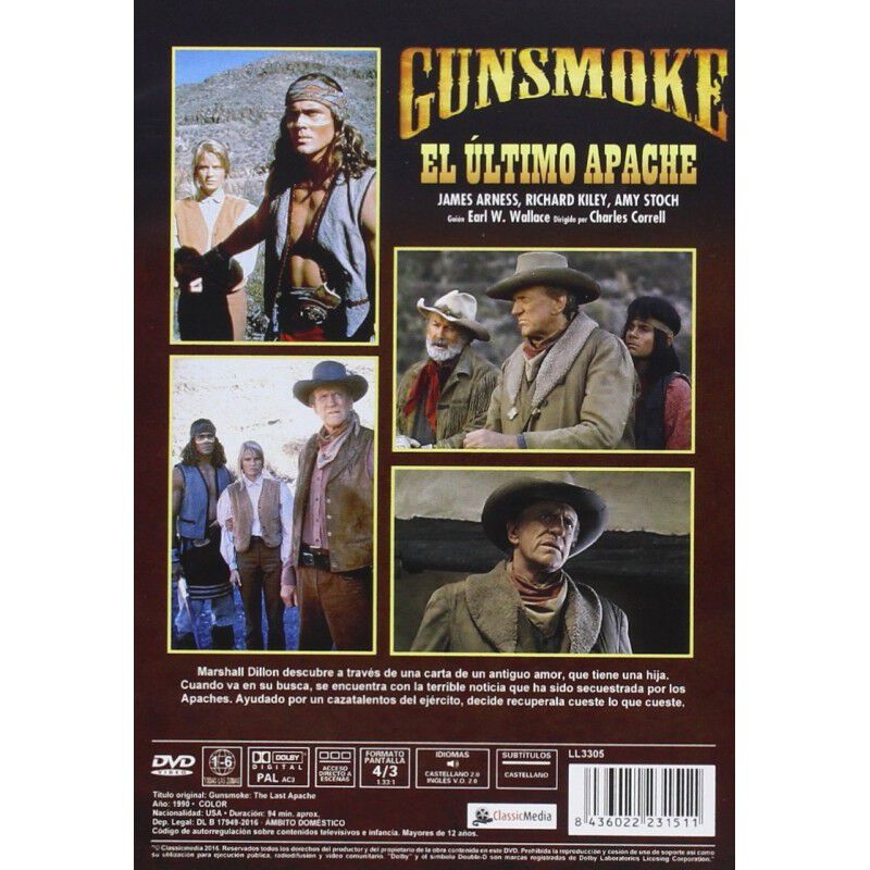 Gunsmoke: El &Uacute;ltimo Apache [dvd] (1990) Gunsmok... image number null