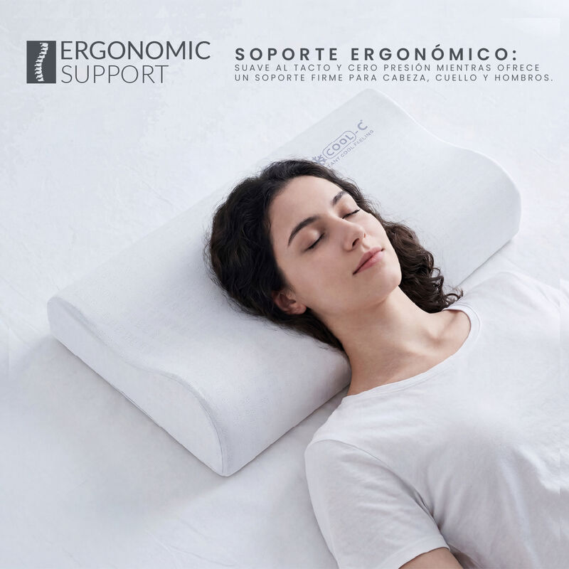 Almohada Memory Foam Ergon&oacute;mica Japandi Comfort... image number null