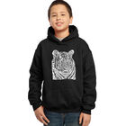 Sudadera Con Capucha Word Art Para Ni&ntilde;o - Grandes Felinos - Negro