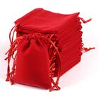 Bolsas Con Cord&oacute;n De Terciopelo Rojo Exircy &ndash; 15 Unidades (8 &times; 10 cm)