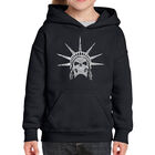 Sudadera Con Capucha Word Art Para Ni&ntilde;a - Calavera Libertad - Negro