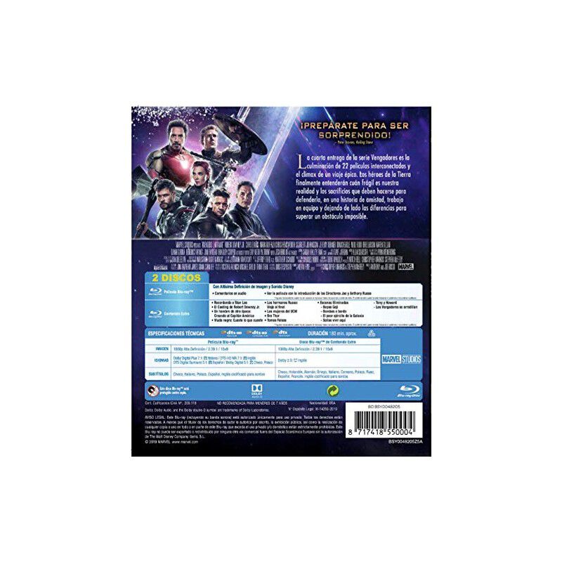 Vengadores: Endgame [blu-ray] image number null