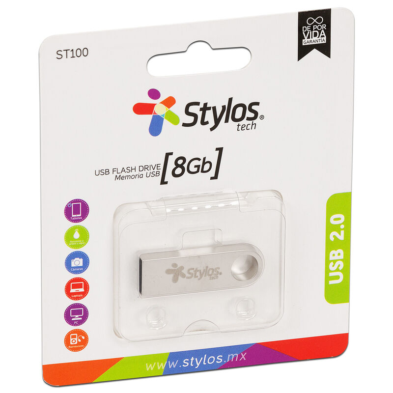Unidad Flash USB 2.0 Stylos STMUSB1B de 8GB image number null