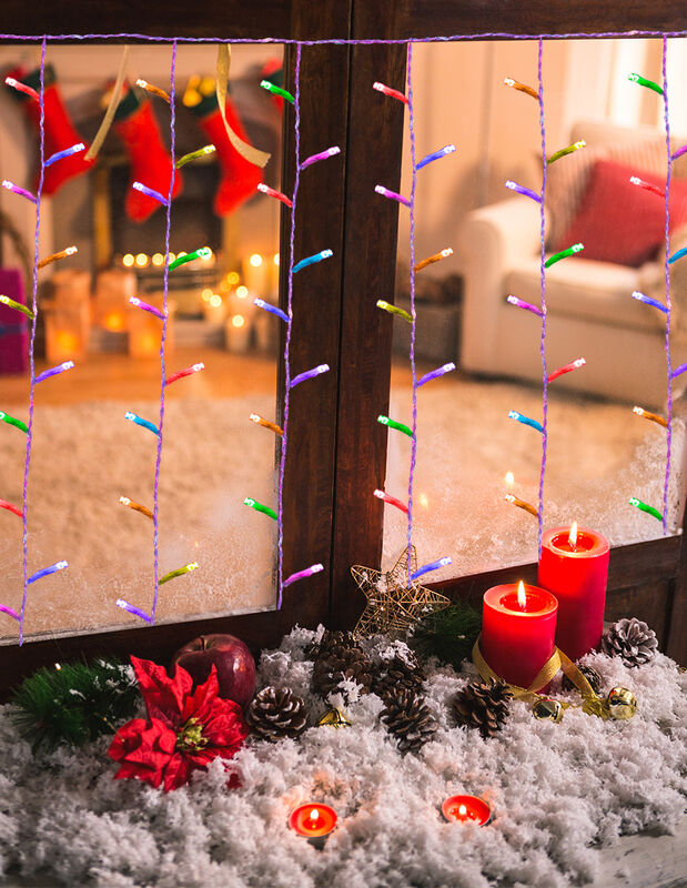 Cortina serie de Luces 800 LED Luz Multicolor 3... image number null