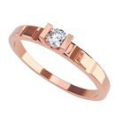 Anillo de Compromiso de 14K con Diamante de Laboratorio 0.20 CT F VS1 Talla 4 ORO ROSA 14K&ndash; / FJ766-20-14R-LG-4