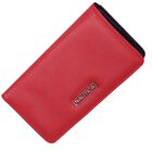 Cartera Nautica Seaside Slim De Piel Vegana Roja Con Bloqueo Rfid