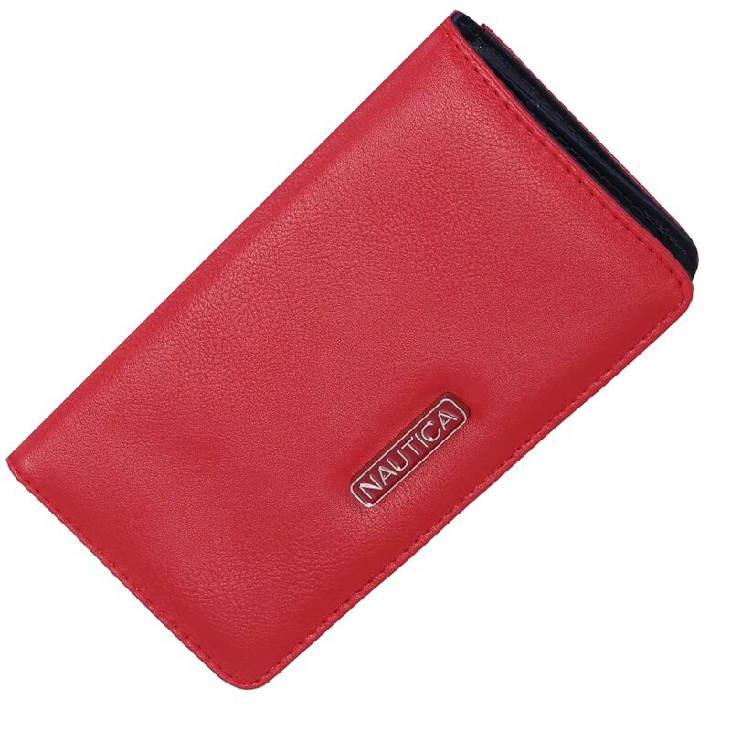Cartera Nautica Seaside Slim De Piel Vegana Roj... image number null