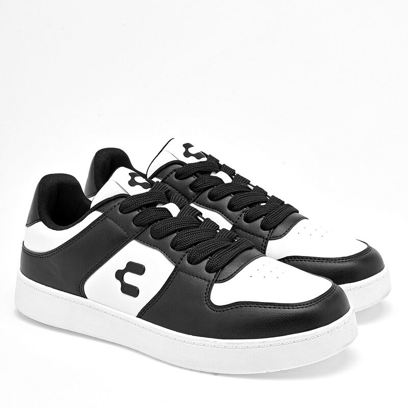 Charly tenis  para hombre blanco negro cod 1397... image number null