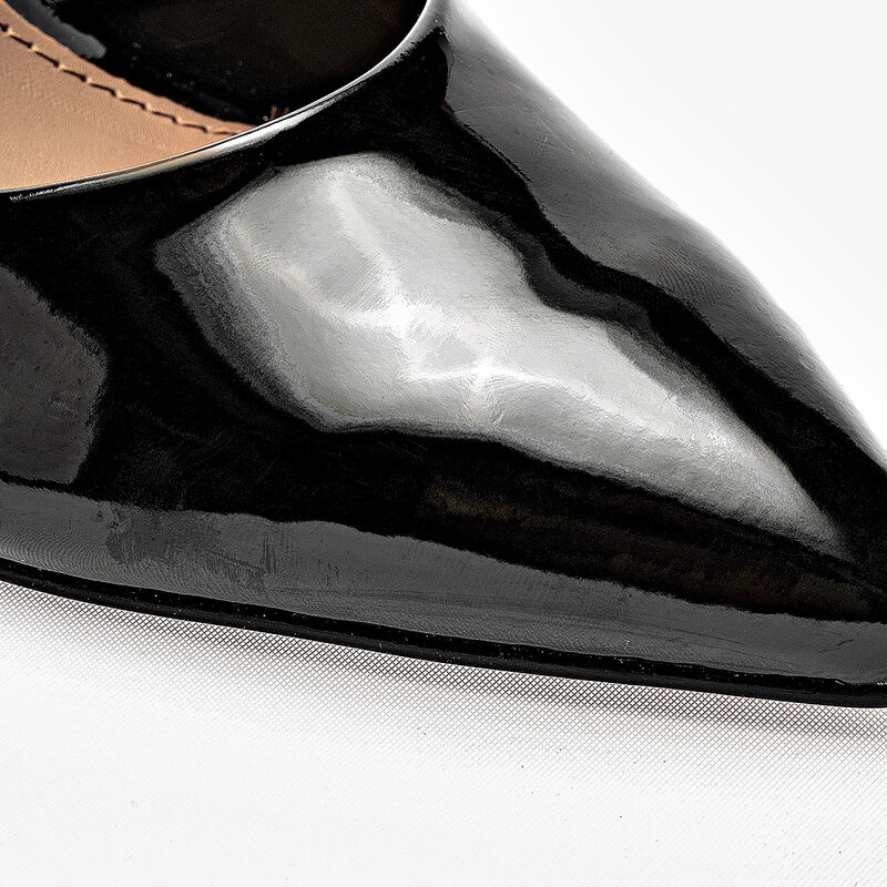 Raiz latina zapatilla para mujer  negro charol ... image number null
