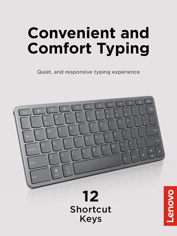 Teclado Bluetooth Inal&aacute;mbrico Lenovo Para Vario... image number null